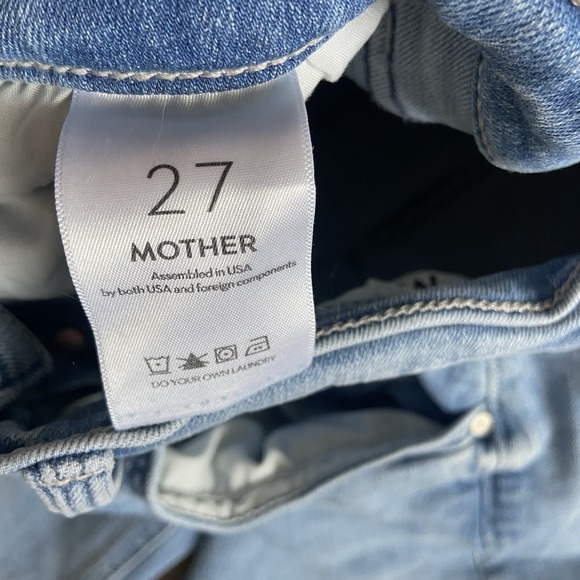 MOTHER The Tripper Ankle Fray Distressed Flare Jeans All Over The Map Size 27 - Picture 7 of 11
